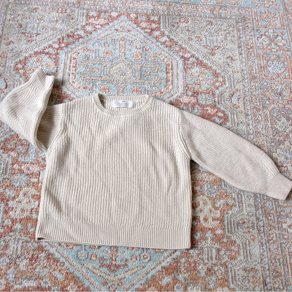 H&M Girls 100% Wool Knit Sweater 5T